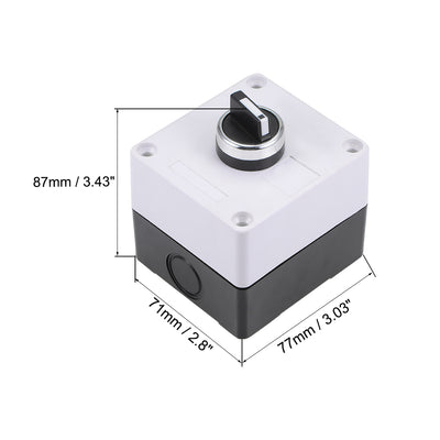 Harfington Uxcell Latching Self-Locking Rotary Selector Push Button Switch 2-Position 415V 10A