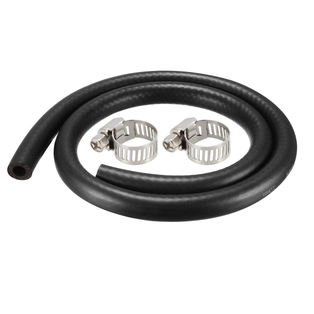 uxcell Uxcell Fuel Line Fuel Hose Rubber  10mm I.D.  0.9M/2.95FT  Diesel Petrol Hose Engine Pipe Tubing with 2 Clamps
