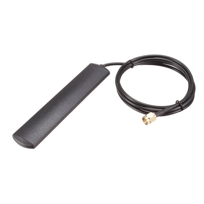 Harfington Uxcell GSM GPRS WCDMA Patch Antenna Adhesive Mount 5dBi 824-960/1710-1990MHz 3G SMA Male Connector RG174 Extension Cable 1M Black