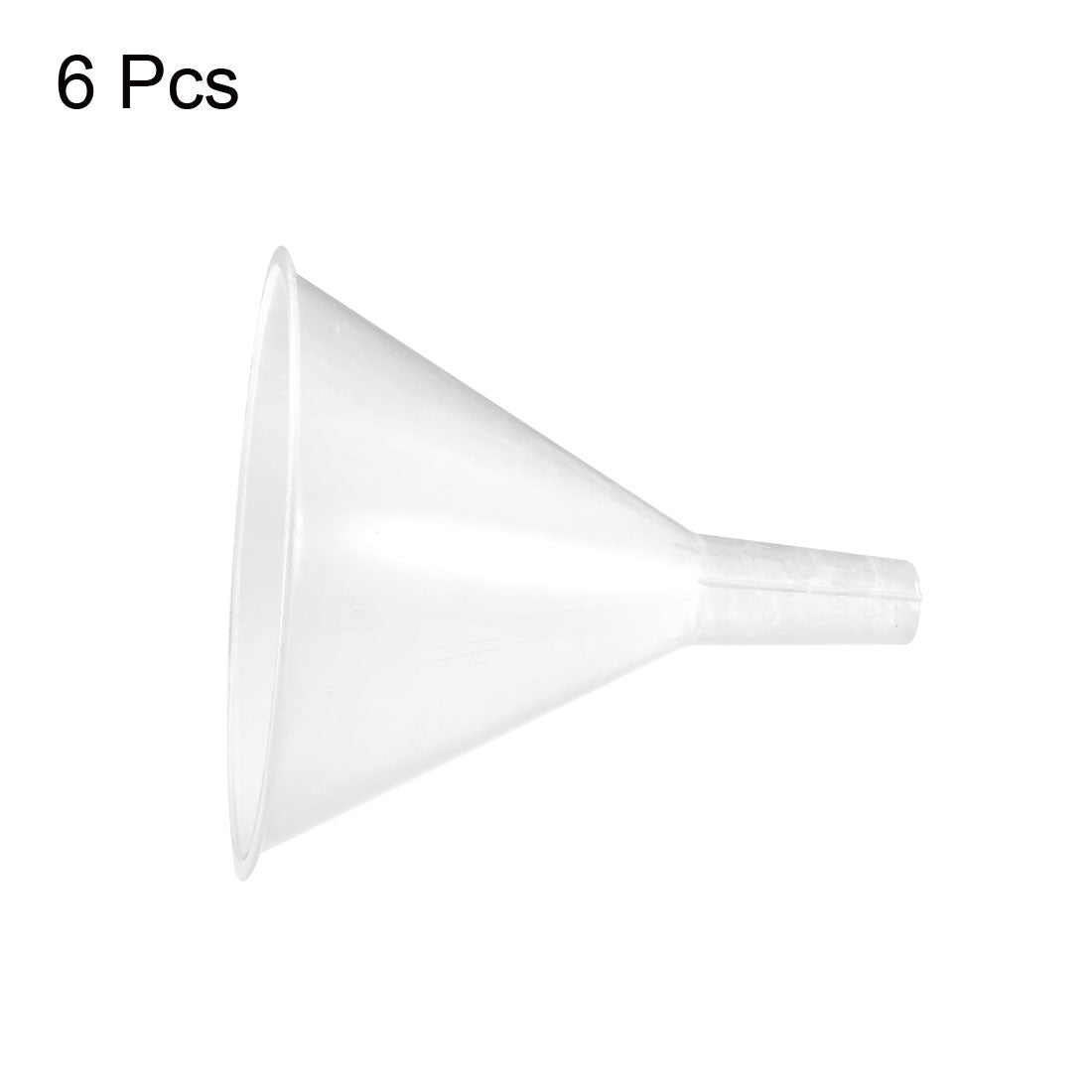 uxcell Uxcell 6pcs Clear Plastic Funnels 4.5 inch Dia. Mouth Transfer Filling Tool for Bottle Filling Perfumes Essential Oils Laboratory Chemicals