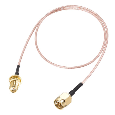 uxcell Uxcell SMA Male to SMA Female Bulkhead Antenna Cable RF RG316 Coax Cable 0.8M/2.6Ft