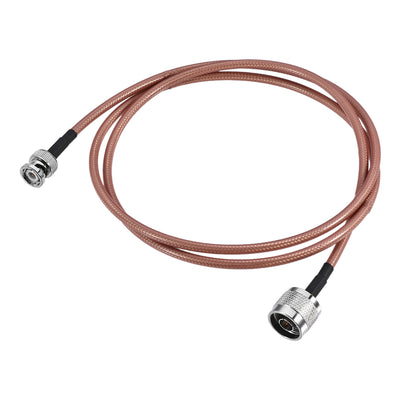 Harfington Uxcell Low Loss RF Coaxial Cable Connection Coax Wire RG-142 N Male to BNC Male