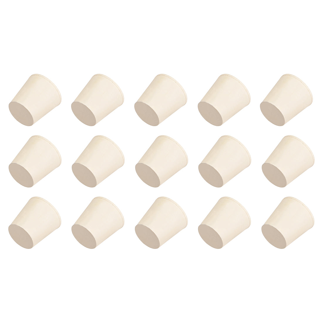Uxcell White Tapered Shaped Solid Rubber Stopper for Lab Tube Stopper ...