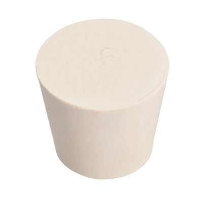 Harfington Uxcell White Tapered Shaped Solid Rubber Stopper for Lab Tube Stopper Size 9 3pcs