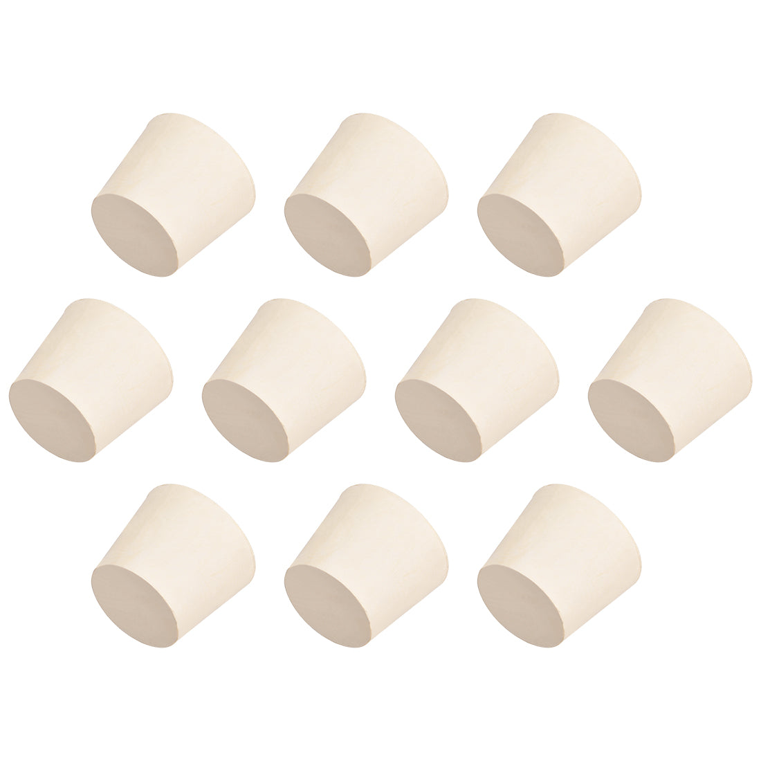 uxcell Uxcell White Tapered Shaped Solid Rubber Stopper for Lab Tube Stopper Size 10pcs