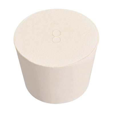 Harfington Uxcell White Tapered Shaped Solid Rubber Stopper for Lab Tube Stopper Size 9 3pcs
