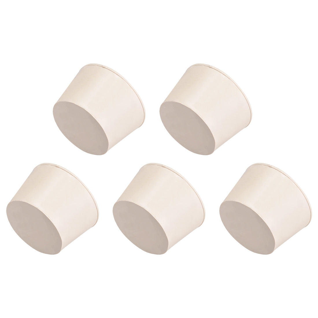 Uxcell White Tapered Shaped Solid Rubber Stopper For Lab Tube Stopper