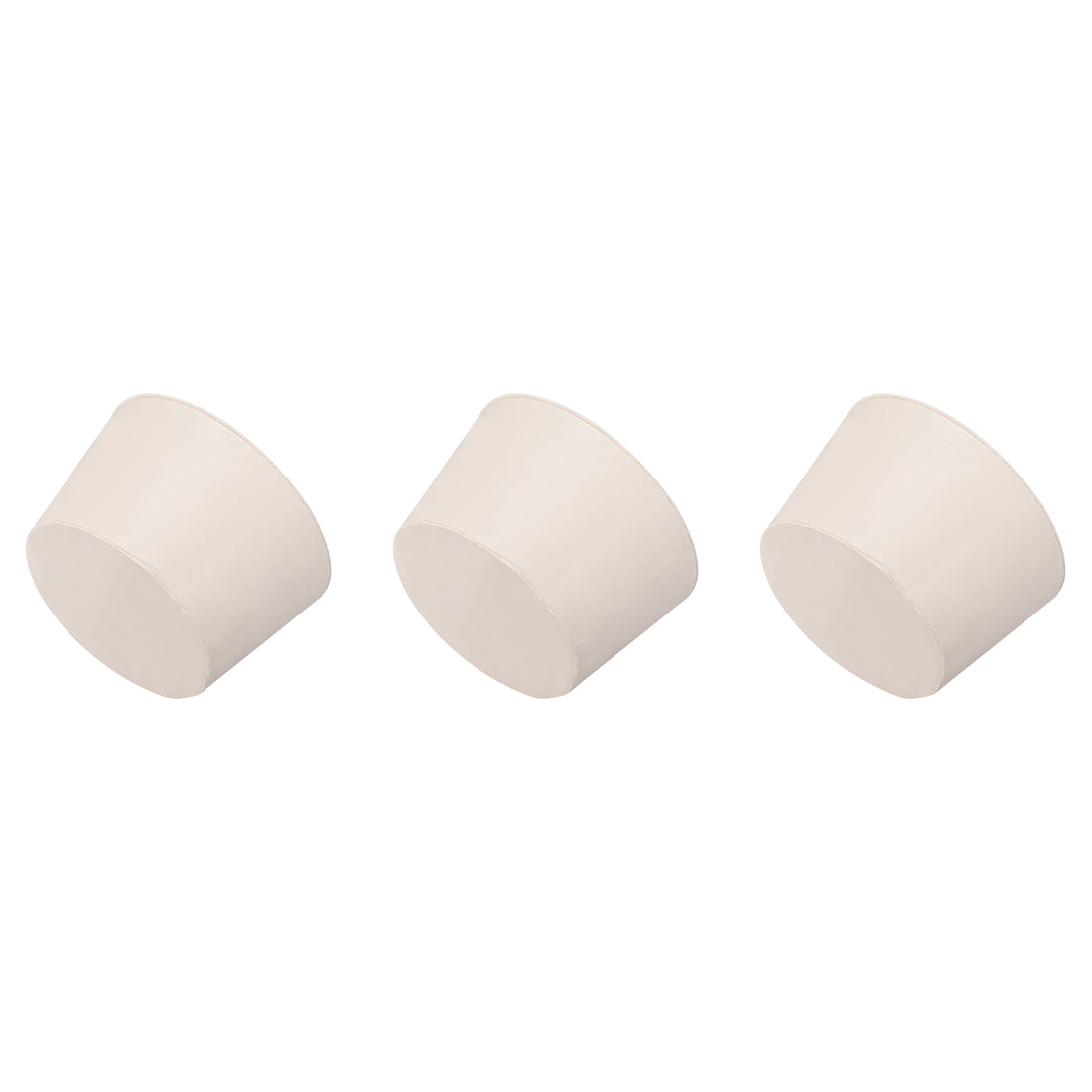 Uxcell Uxcell White Tapered Shaped Solid Rubber Stopper for Lab Tube Stopper Size 9 3pcs