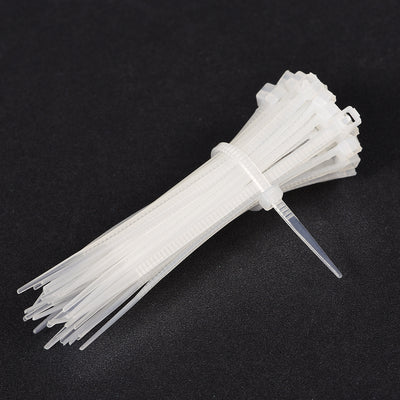Harfington Uxcell Cable Zip Ties 150mmx1.9mm Self-Locking Nylon Tie Wraps White 200pcs