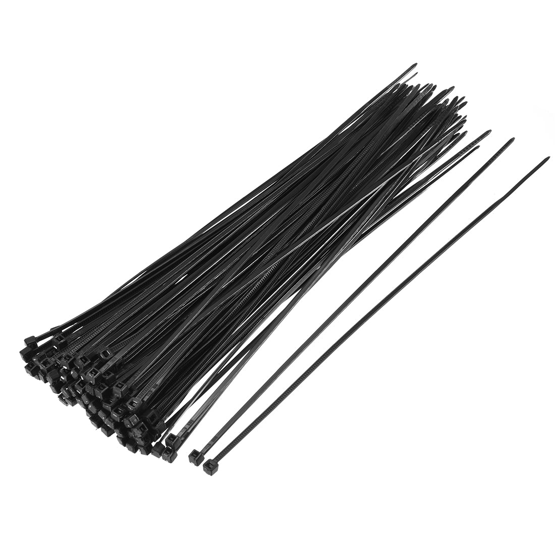 HARFINGTON 150pcs Black Cable Zip Ties - 14 Inch, 120LB Strength, Nylon Wire Ties For Home, Garden & Workshop