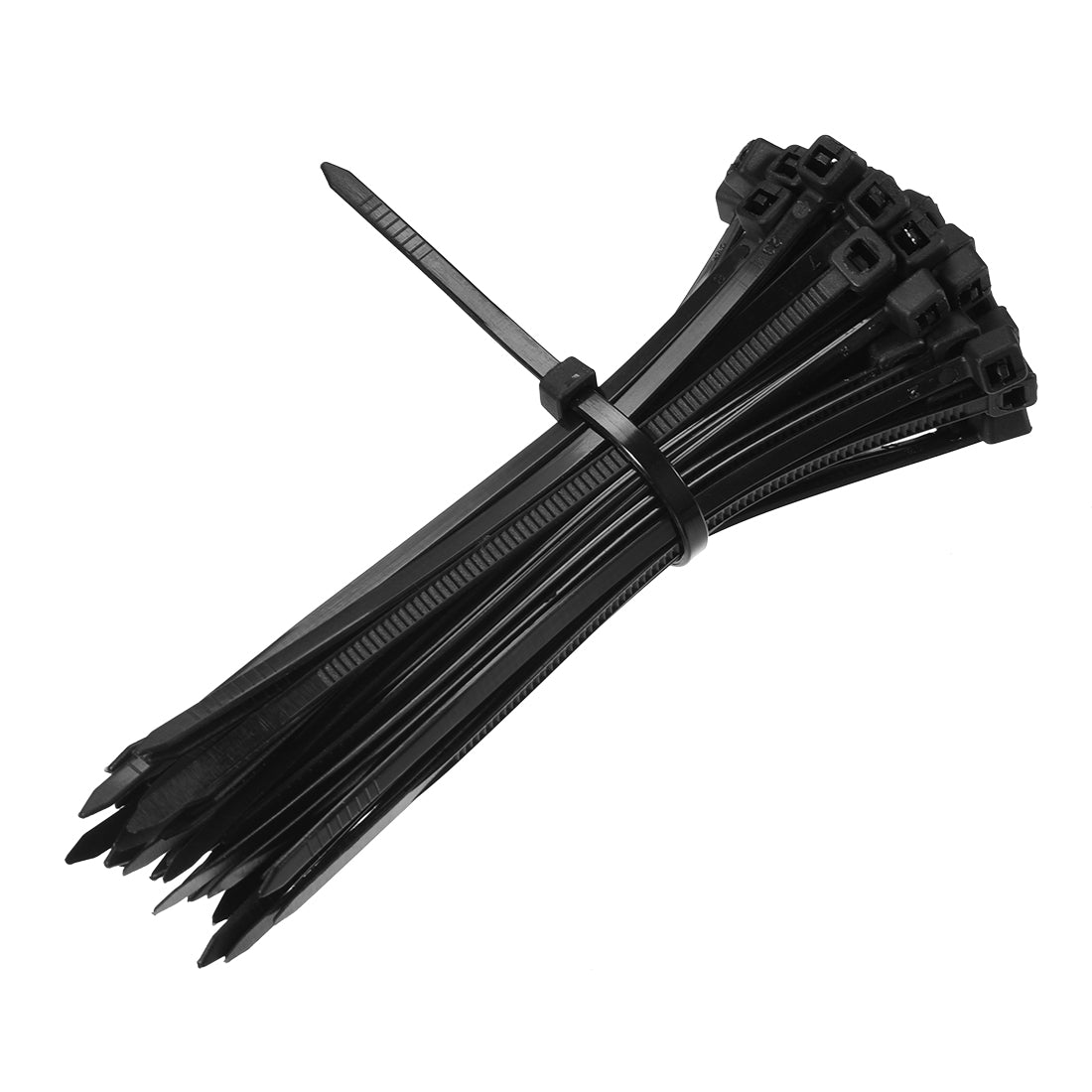 uxcell Uxcell Cable Zip Ties 150mmx2.8mm Self-Locking Nylon Tie Wraps Black 150pcs