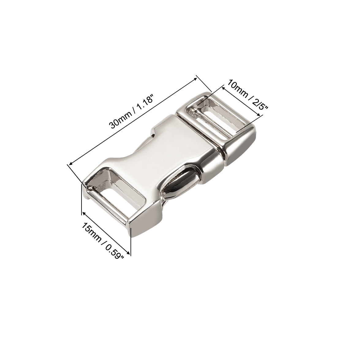 uxcell Uxcell Side Release Buckle, Zinc Alloy Adjustable Buckle