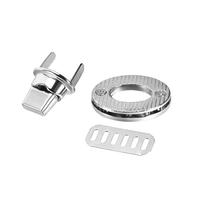 Harfington Uxcell 3 Sets Oval Purses Twist Lock 35mm x 28mm Clutches Closures for DIY Bag Making - Silver