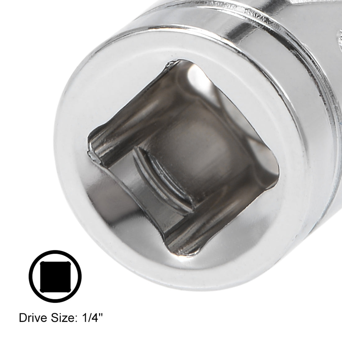 uxcell Uxcell Square Drive SAE 6-Point Shallow Socket, Cr-V Steel