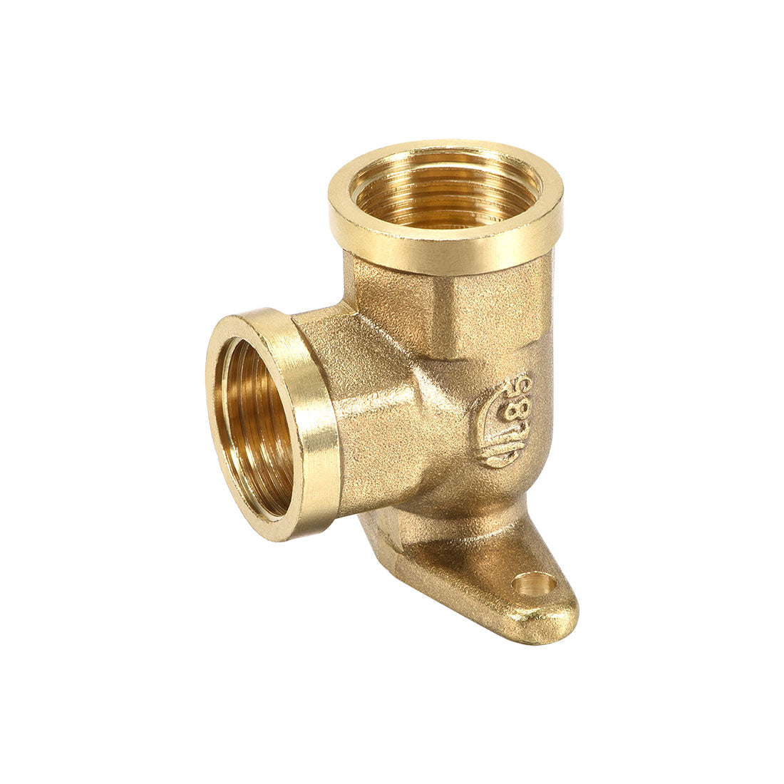 uxcell Uxcell Brass Pipe Fitting 90 Degree Drop Ear Elbow G1/2 Female x G1/2 Female Crimp Fitting