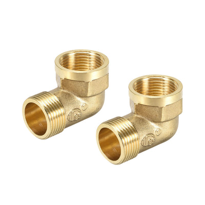 uxcell Uxcell Brass Pipe Fitting 90 Degree Street Elbow G3/4 Male x G3/4 Female 2pcs