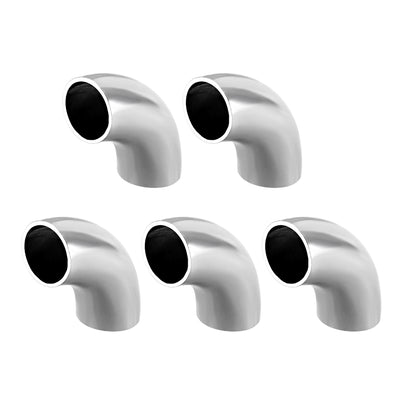 uxcell Uxcell Stainless Steel 304 Pipe Fitting Long Radius 90 Degree Elbow Butt-Weld 5/8-inch OD 1.5mm Thick Pipe Size 5pcs