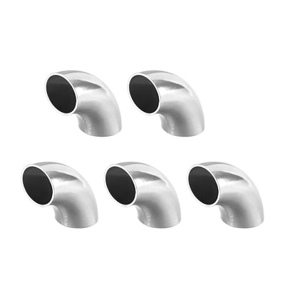 uxcell Uxcell Stainless Steel 304 Pipe Fitting Long Radius 90 Degree Elbow Butt-Weld 7/8-inch OD 1.5mm Thick Pipe Size 5pcs