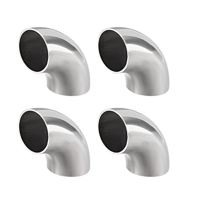 uxcell Uxcell Stainless Steel 304 Pipe Fitting Long Radius 90 Degree Elbow Butt-Weld 1-1/2-inch OD 1.5mm Thick Pipe Size 4pcs
