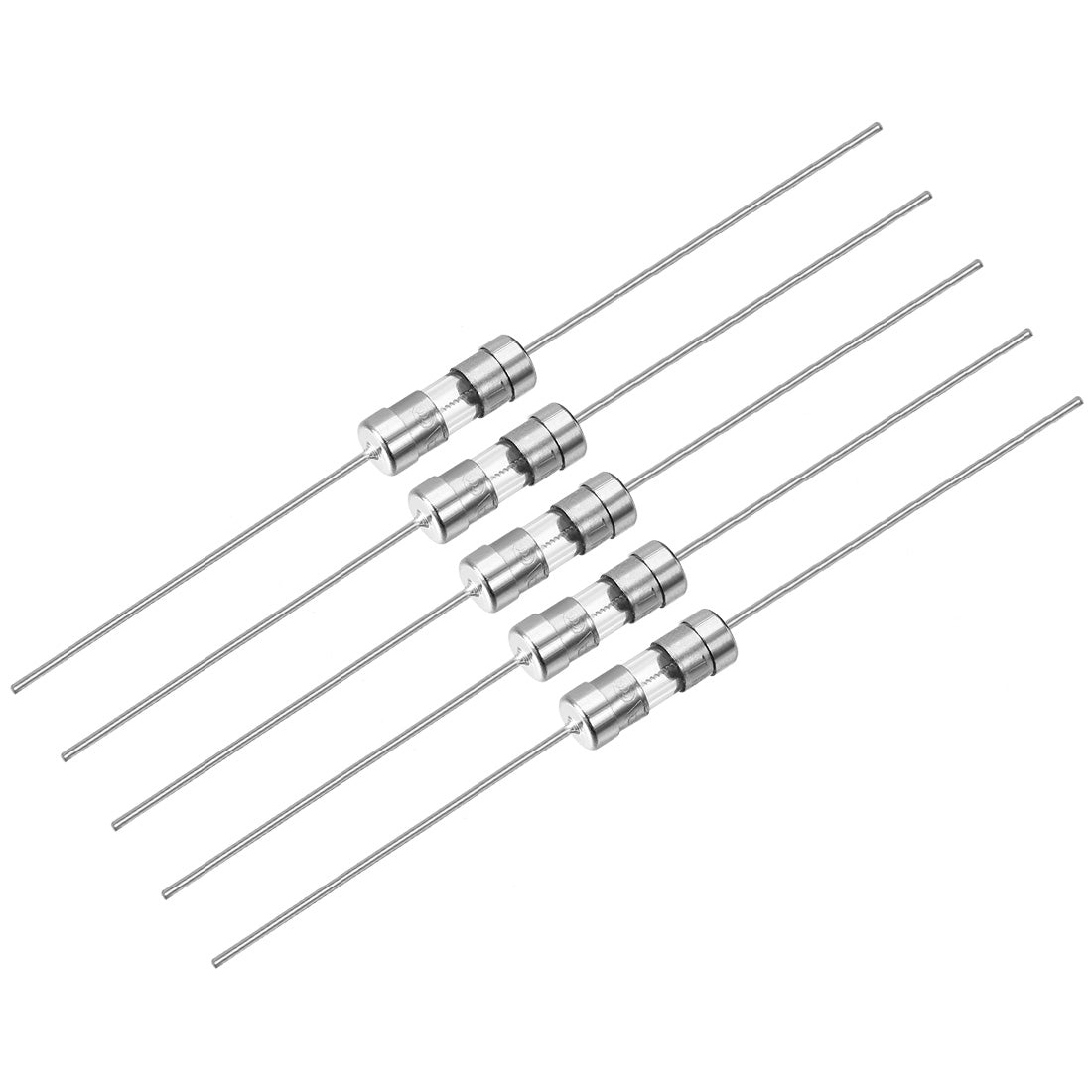 uxcell Uxcell Slow Blow Fuse Time Delay Axial Lead Glass Fuses 3.6mm x 10mm 250V T3.15A 5Pcs