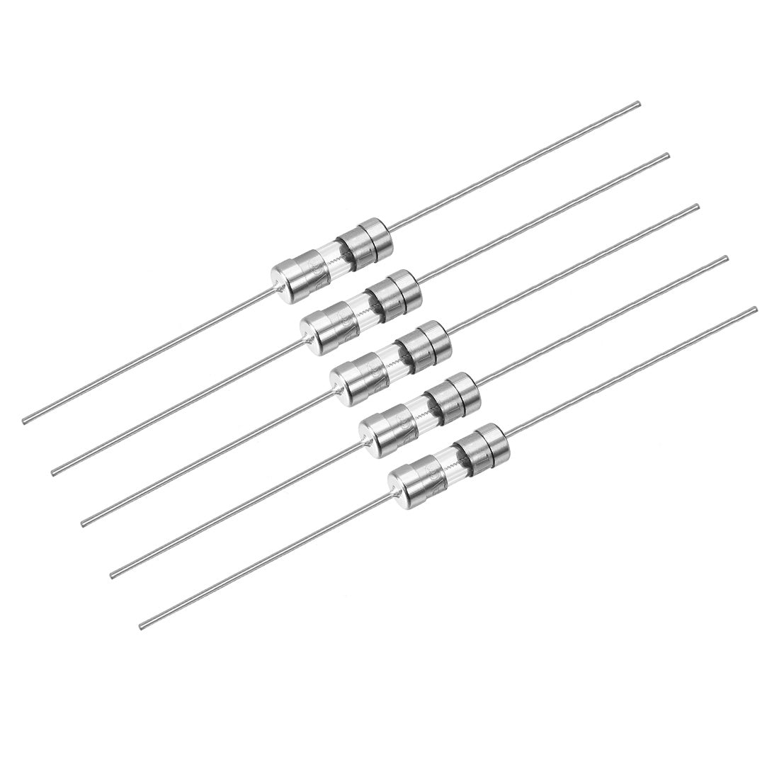 uxcell Uxcell Slow Blow Fuse Time Delay Axial Lead Glass Fuses 3.6mm x 10mm 250V T2A 5Pcs