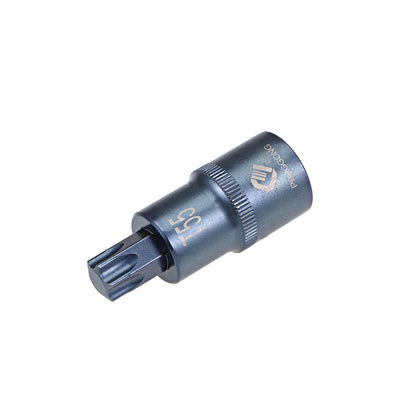 Harfington Uxcell 1/2" Drive x T55 Torx Bit Socket, S2 Steel Bits, CR-V Sockets Metric 2" Length Blue (For Hand Use Only)