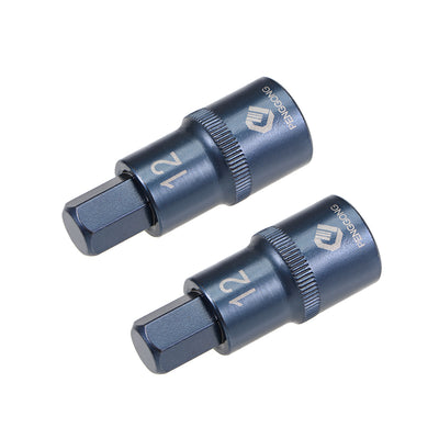 Harfington Uxcell Drive x Hex Bit Socket, S2 Steel Bits, CR-V Sockets Metric (For Hand Use Only)