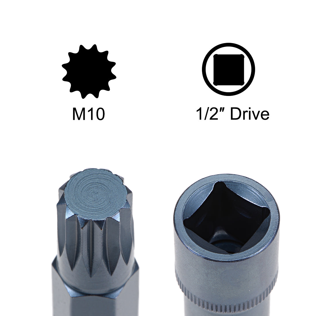 uxcell Uxcell Drive x Triple Square Spline Bit Socket, S2 Steel Bits, CR-V Socket (for Hand Use Only)