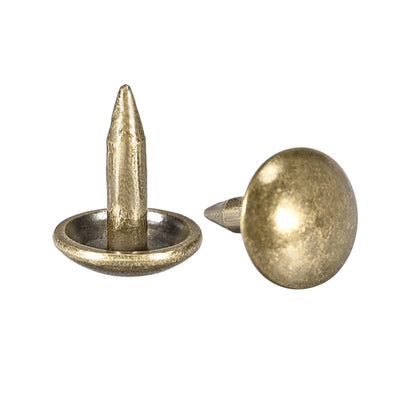 Harfington Uxcell Upholstery Nails Tacks 9mm Dia 17mm Height Antique Round Thumb Push Pins Bronze Tone 150 Pcs
