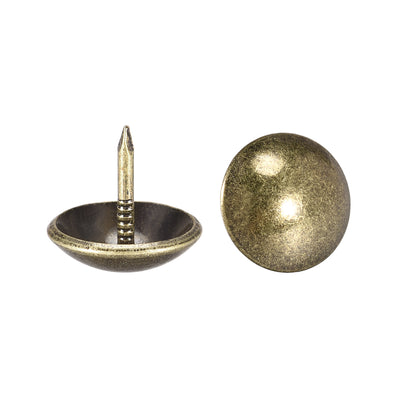 Harfington Uxcell Upholstery Nails Tacks 14mm Dia 13mm Height Antique Round Thumb Push Pins Bronze Tone 30 Pcs
