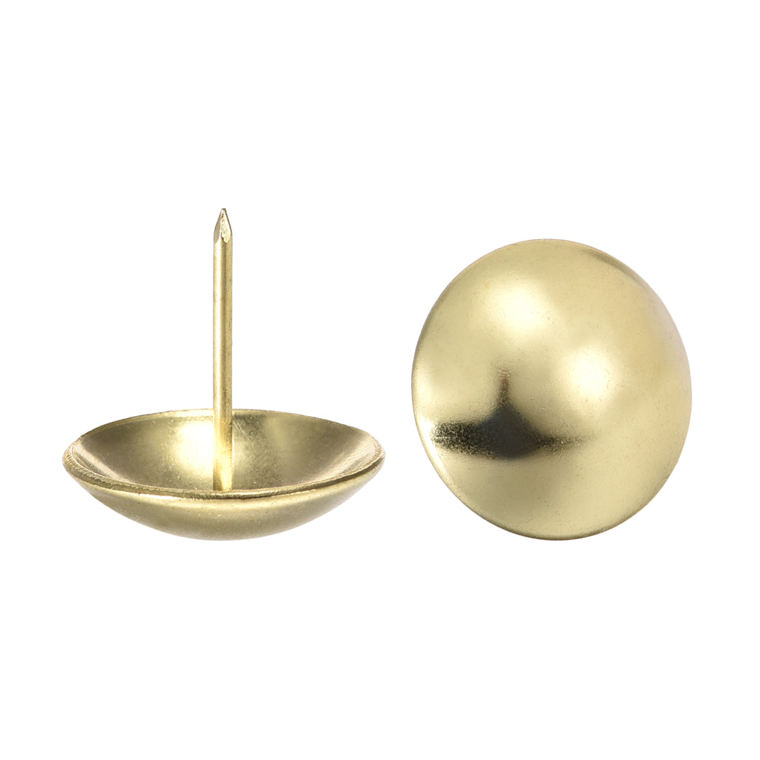uxcell Uxcell Upholstery Nails Tacks 30mm Dia 30mm Height Round Thumb Push Pins Gold Tone 20 Pcs