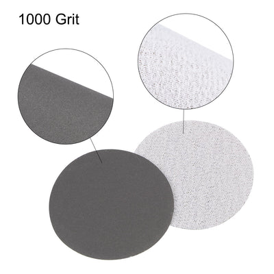 Harfington Uxcell 2 inch Wet Dry Disc 1500 Grit Hook and Loop Sanding Disc Silicon Carbide 20pcs