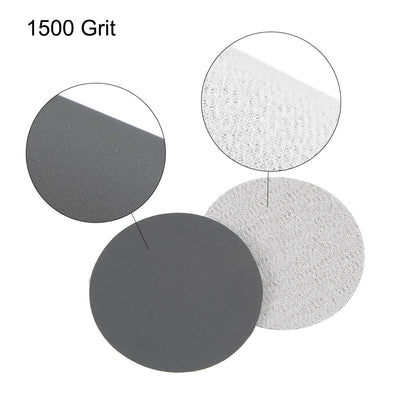 Harfington Uxcell 2 inch Wet Dry Disc 1500 Grit Hook and Loop Sanding Disc Silicon Carbide 20pcs