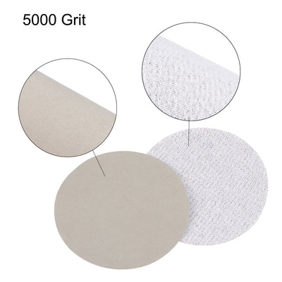 Harfington Uxcell 2 inch Wet Dry Disc 5000 Grit Hook and Loop Sanding Disc Silicon Carbide 30pcs