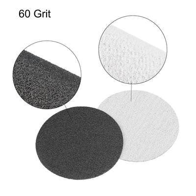 Harfington Uxcell 3 inch Wet Dry Disc 60 Grit Hook and Loop Sanding Disc Silicon Carbide 20pcs