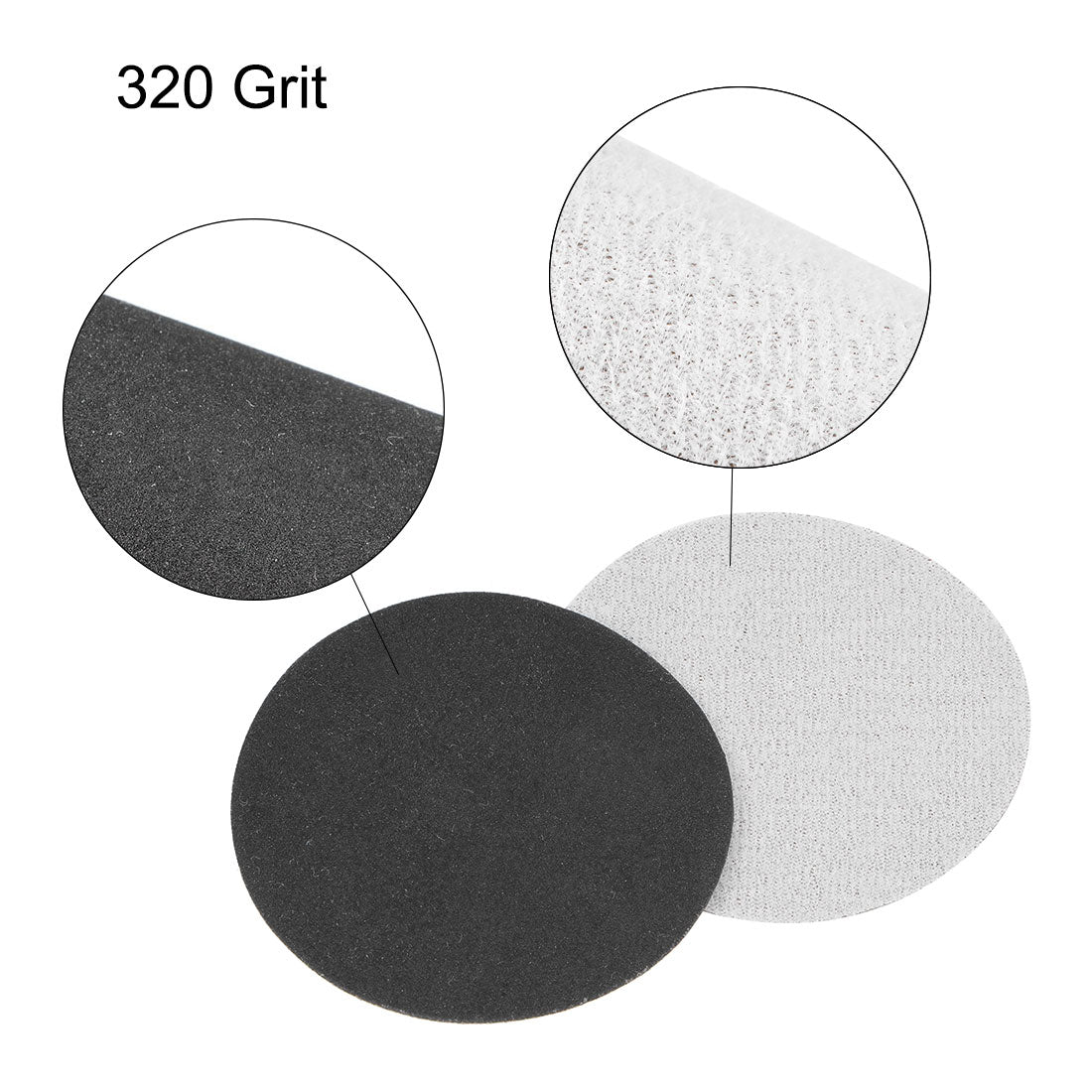 Uxcell Uxcell 3 inch Wet Dry Disc 60 Grit Hook and Loop Sanding Disc Silicon Carbide 20pcs