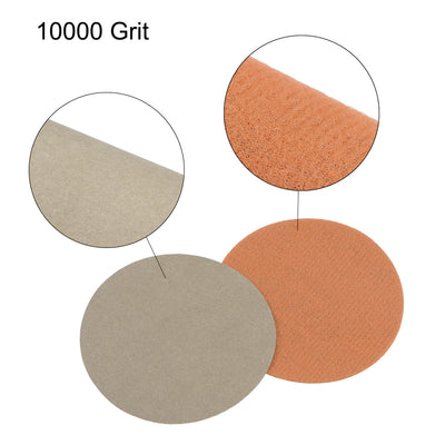 Harfington Uxcell 3 inch Wet Dry Disc 10000 Grit Hook and Loop Sanding Disc Silicon Carbide 3pcs