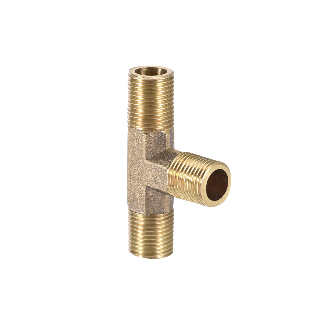 Uxcell Uxcell Brass Tee Pipe Fitting 1/4BSP Male Thread T Shaped Connector Coupler