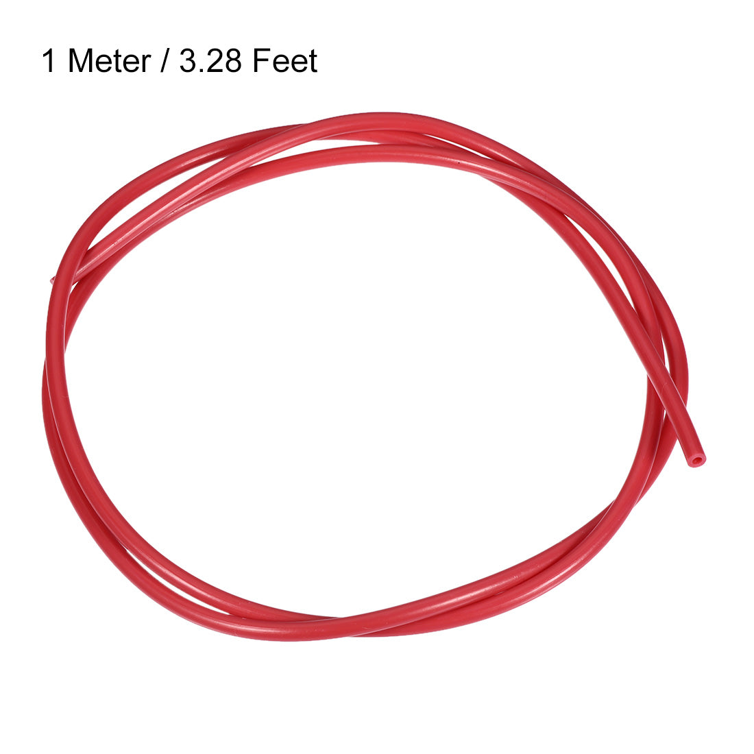uxcell Uxcell PTFE Tube 3.2Ft - ID 2mm x OD 4mm Fit 1.75 Filament for 3D Printer Red