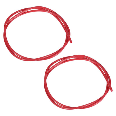 uxcell Uxcell PTFE Tube 3.2Ft - ID 2mm x OD 4mm Fit 1.75 Filament for 3D Printer Red 2pcs