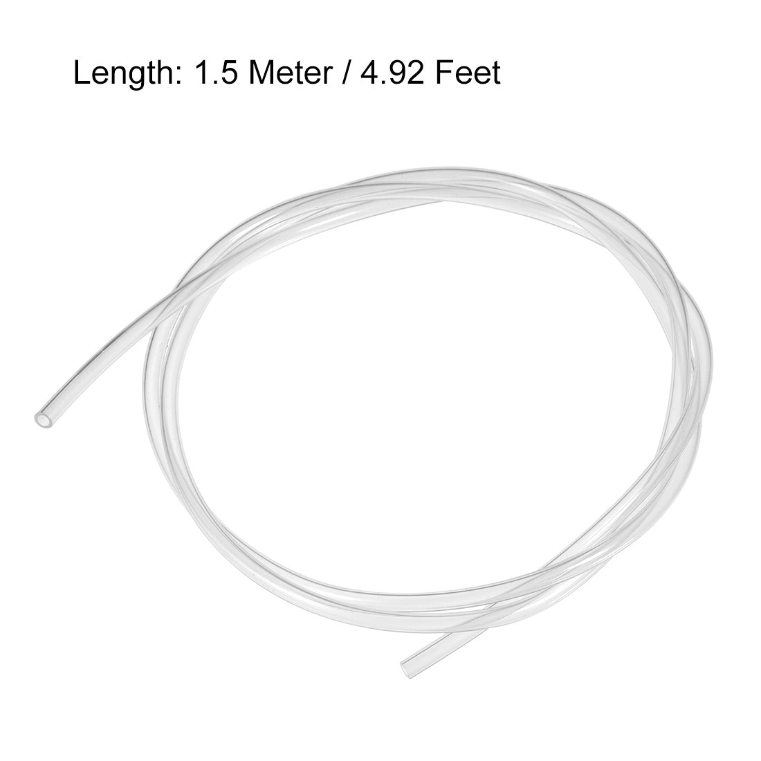 uxcell Uxcell PTFE Tube 4.9Ft - ID 4mm x OD 6mm Fit 3mm Filament for 3D Printer Transparent