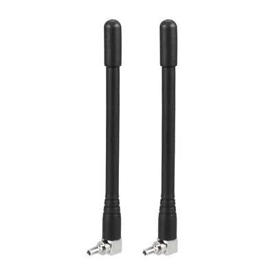 Harfington Uxcell GSM GPRS WCDMA LTE Antenna 3G 4G 3dBi 700-2700MHz CRC9 Male Right Angle Connector Omni Directional 2Pcs