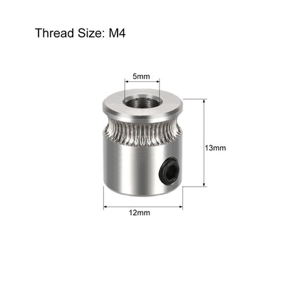Harfington Uxcell MK7 Drive Gear Direct Extruder Drive 5mm Bore for Extruder 2pcs