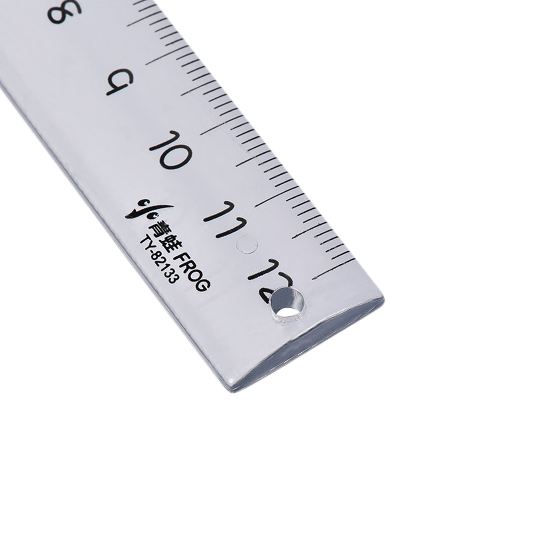 uxcell Uxcell Straight Ruler 12cm Metric Plastic Measuring Tool Clear 2pcs