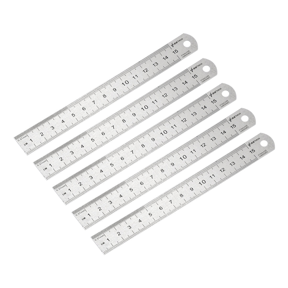 Uxcell Straight Ruler 15cm 6 Inch Metric Stainless Steel Measuring Tool ...