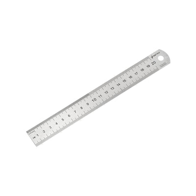 Harfington Uxcell Straight Ruler 20cm 8 Inch Metric Stainless Steel Measuring Tool with Hanging Hole