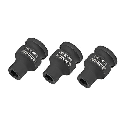 uxcell Uxcell 3 Pcs 1/2-Inch Drive by 8mm Shallow Impact Socket, Cr-Mo, 6-Point, Metric