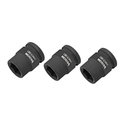 uxcell Uxcell 3 Pcs 1/2-Inch Drive by 18mm Shallow Impact Socket, Cr-Mo, 6-Point, Metric