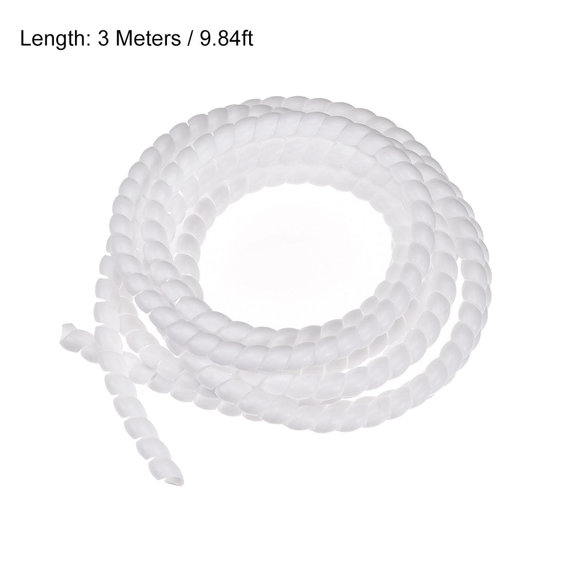 uxcell Uxcell Flexible Spiral Tube Wrap Cable Management Sleeve 8mm x 10mm Computer Wire Manage Cord 3 Meters Length White