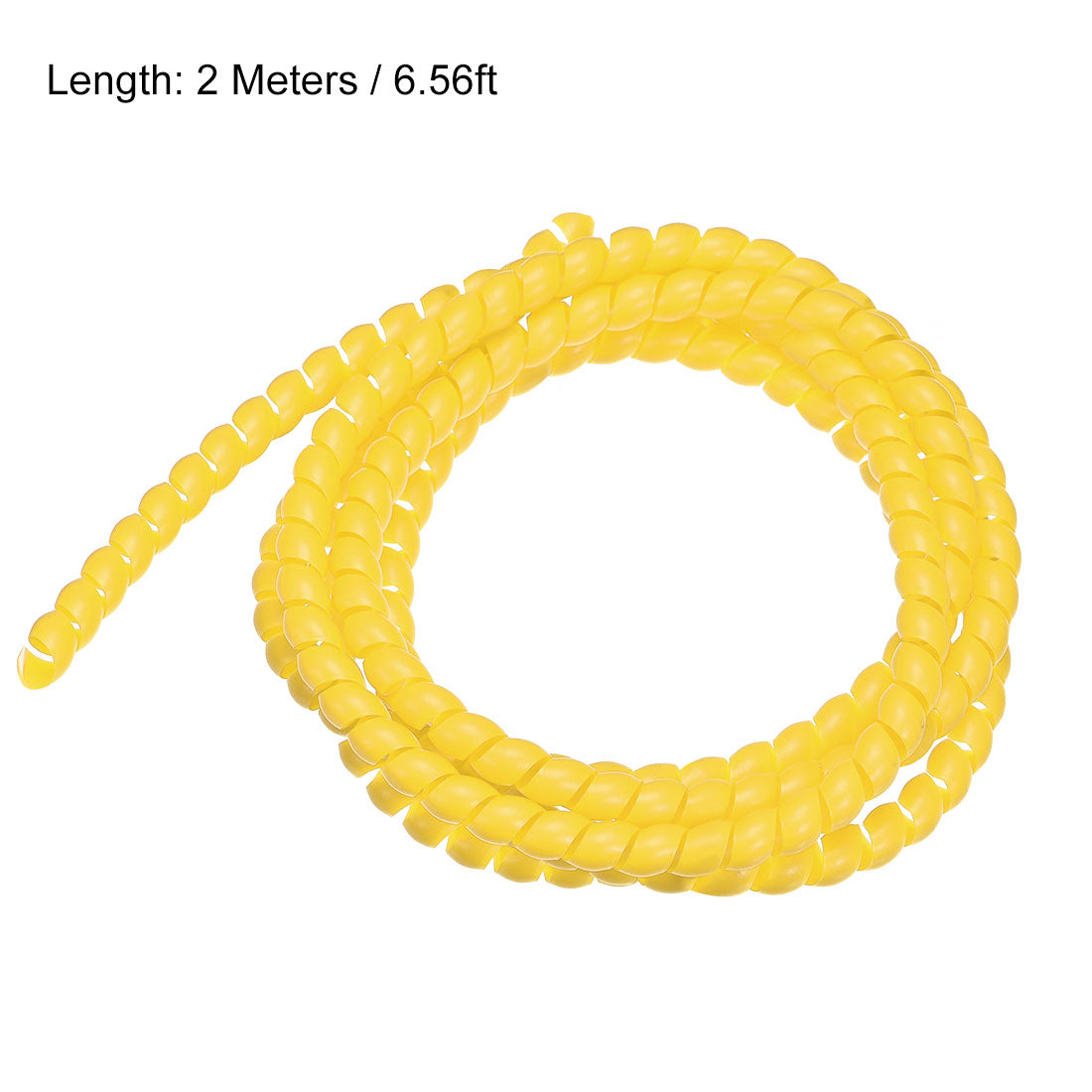 uxcell Uxcell Flexible Spiral Tube Wrap Cable Management Sleeve 8mm x 10mm Computer Wire Manage Cord 2 Meters Length Yellow